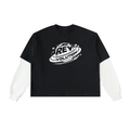 Reyvolution Layered Contrast Sleeve Cotton T-Shirt