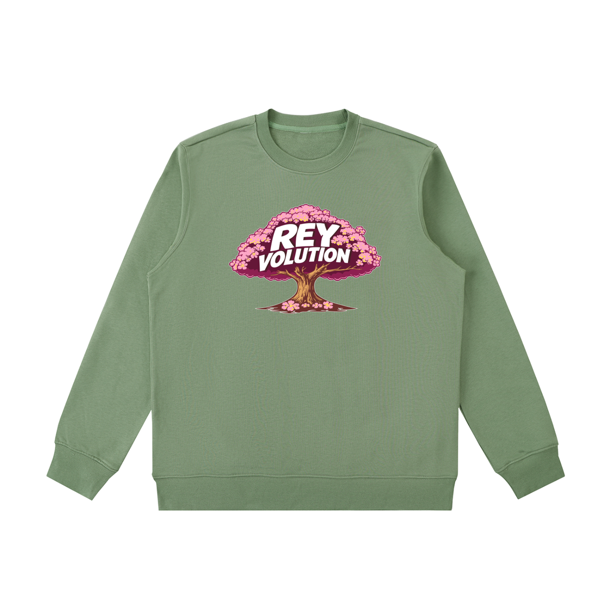Reyvolution Cherry Blossom Essential Heavyweight Crewneck  Sweatshirt