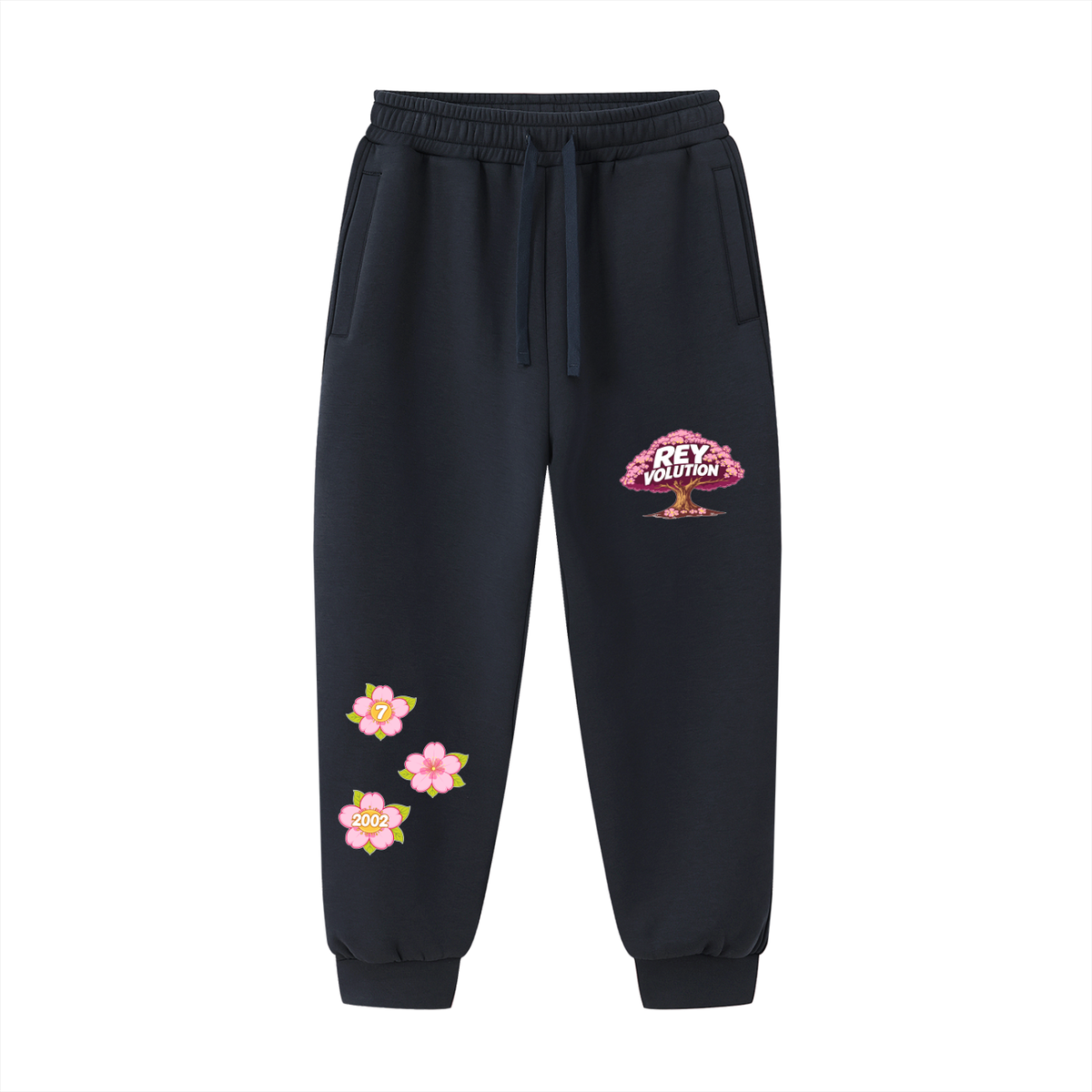 Reyvolution Cherry Blossom Essential Drawstring Jogged Sweatpants