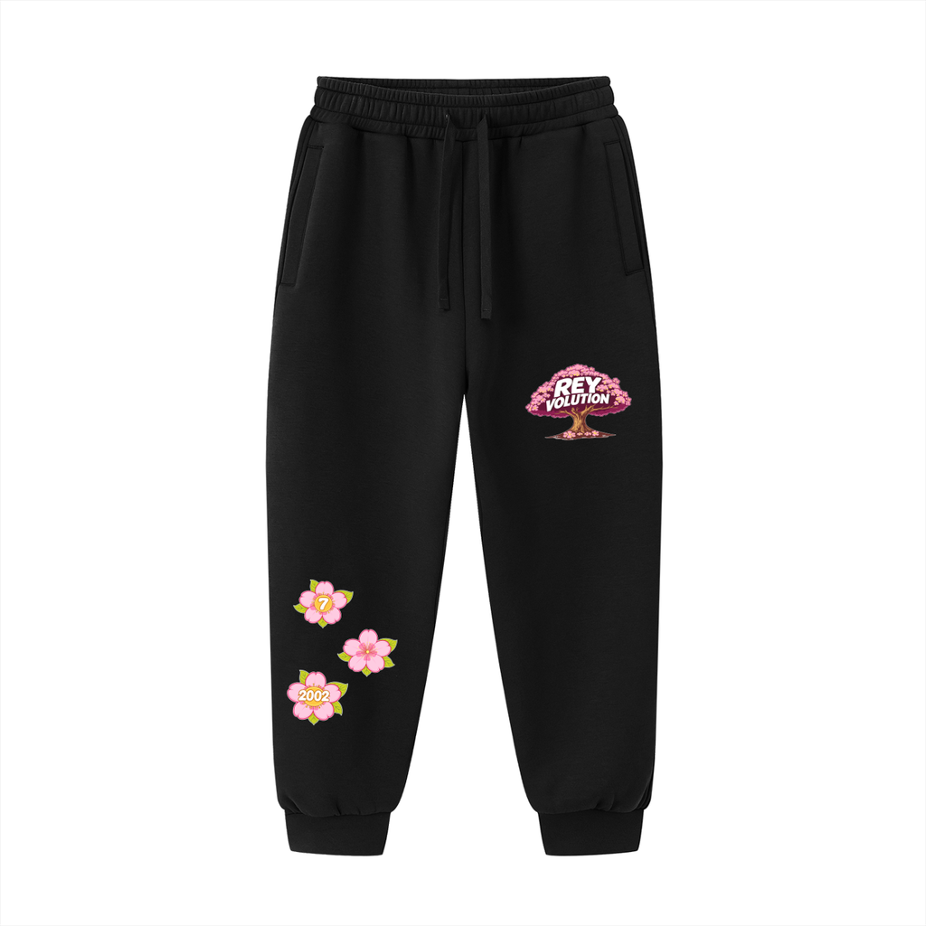 Reyvolution Cherry Blossom Essential Drawstring Jogged Sweatpants