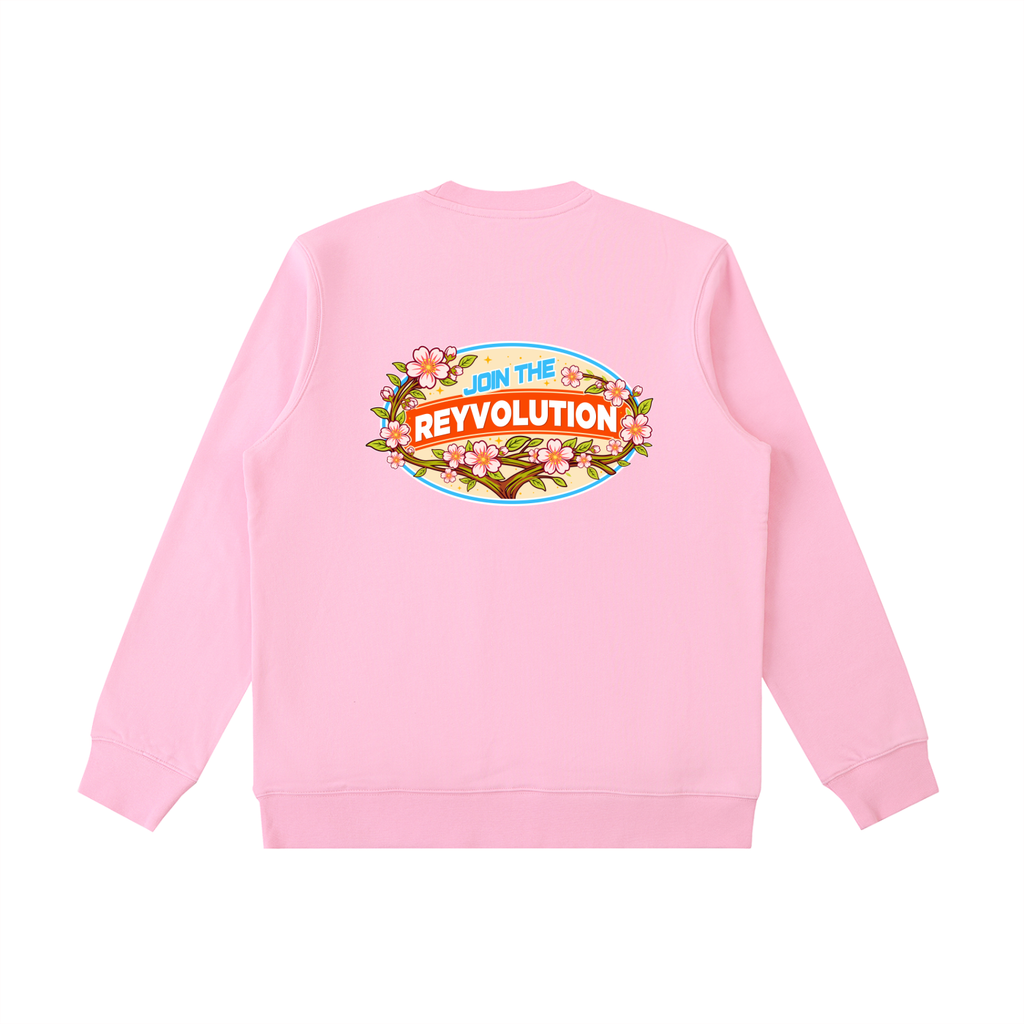 Reyvolution Cherry Blossom Essential Heavyweight Crewneck  Sweatshirt