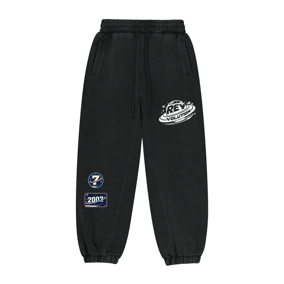 Black Reyvolution Fleeced Jogger Sweatpants