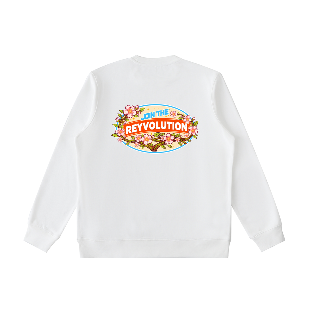 Reyvolution Cherry Blossom Essential Heavyweight Crewneck  Sweatshirt