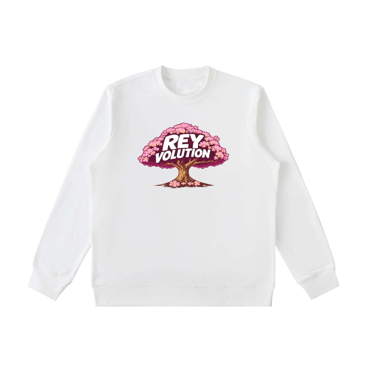 Reyvolution Cherry Blossom Essential Heavyweight Crewneck  Sweatshirt