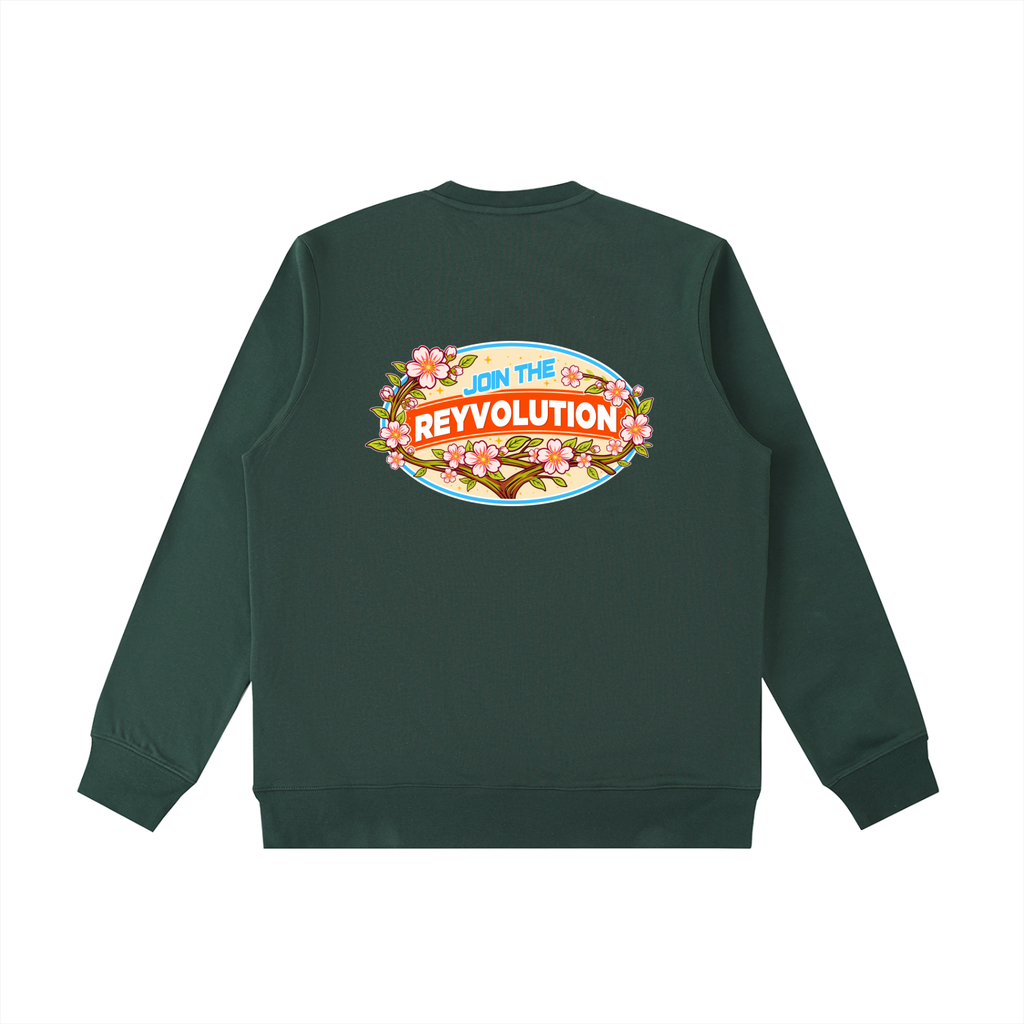 Reyvolution Cherry Blossom Essential Heavyweight Crewneck  Sweatshirt