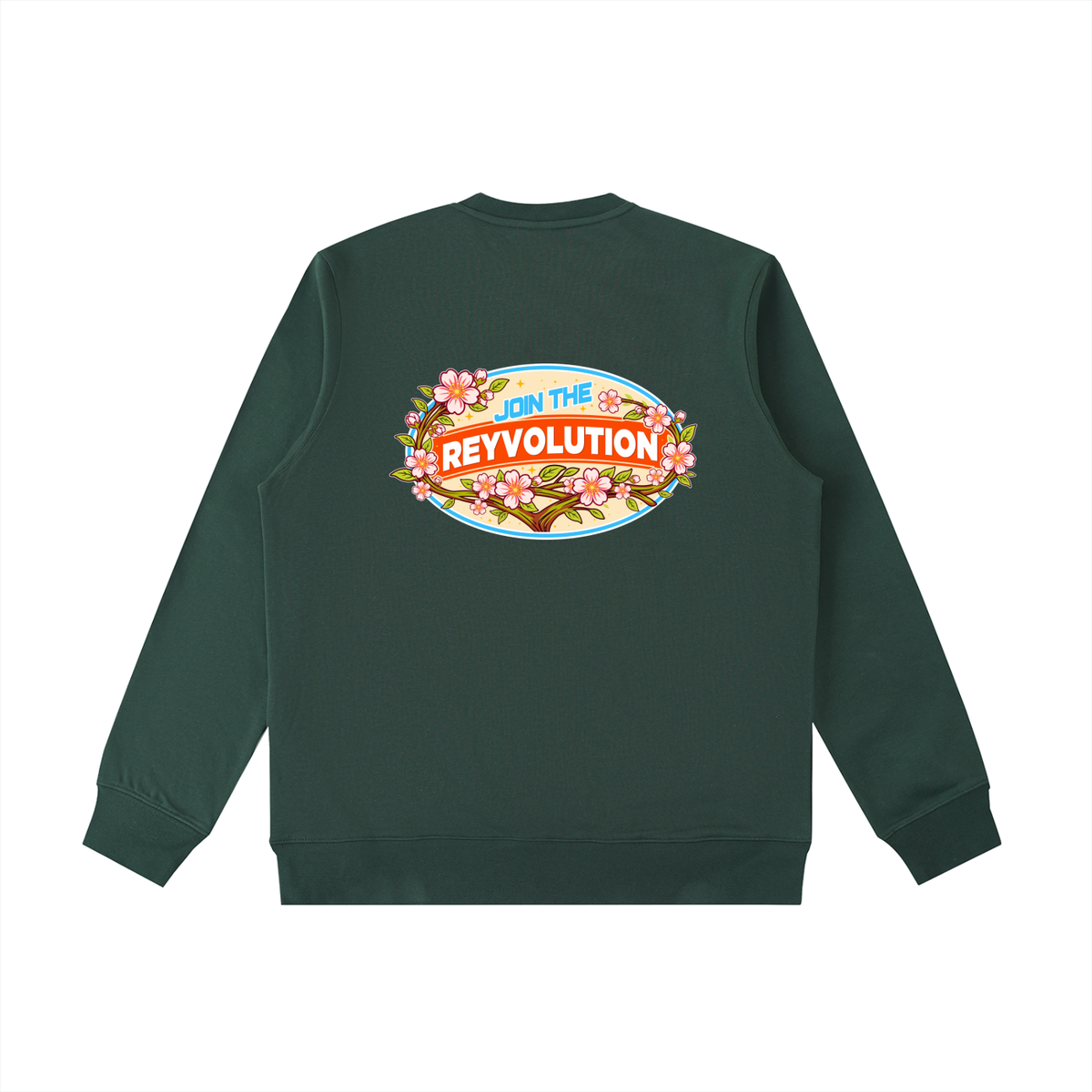 Reyvolution Cherry Blossom Essential Heavyweight Crewneck  Sweatshirt