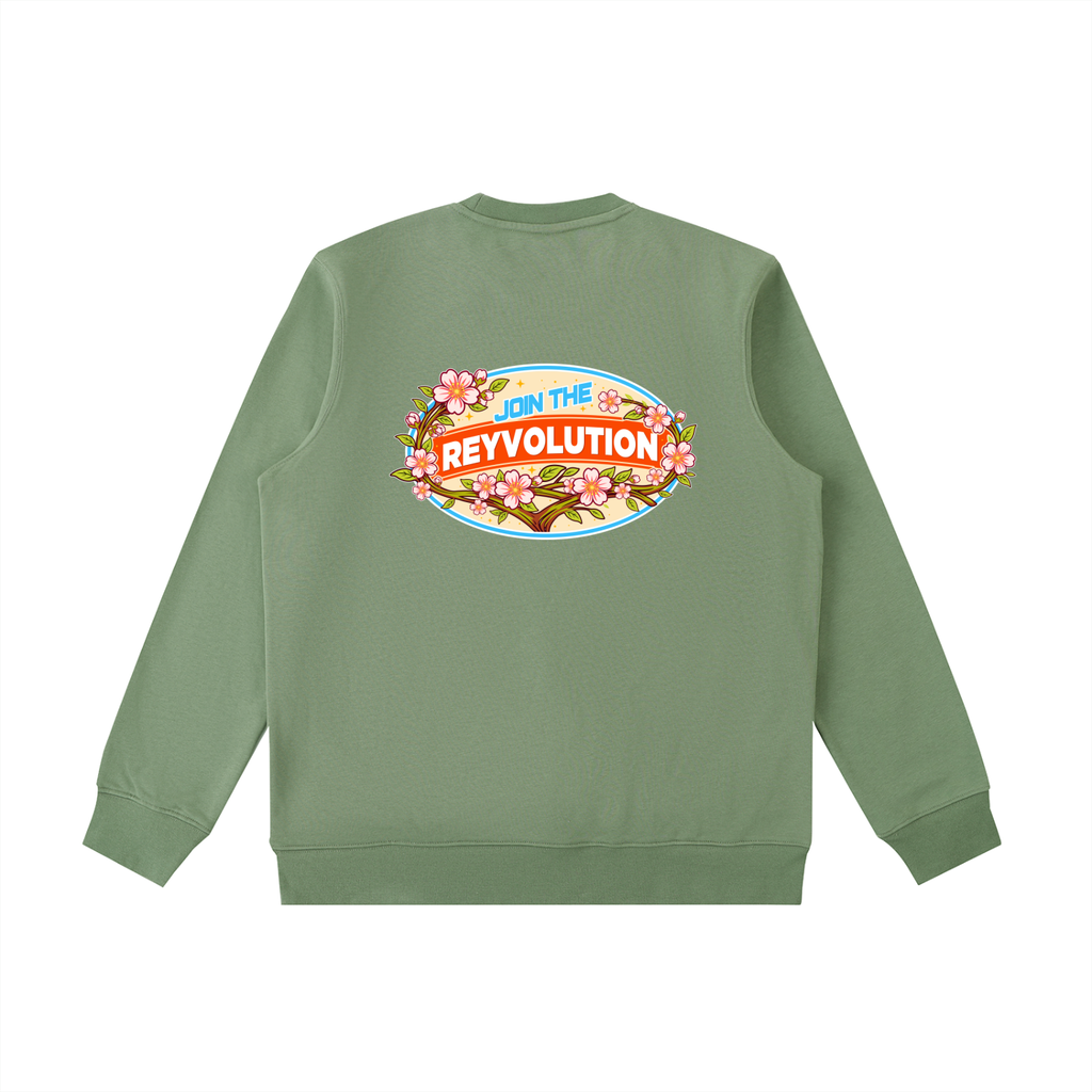 Reyvolution Cherry Blossom Essential Heavyweight Crewneck  Sweatshirt