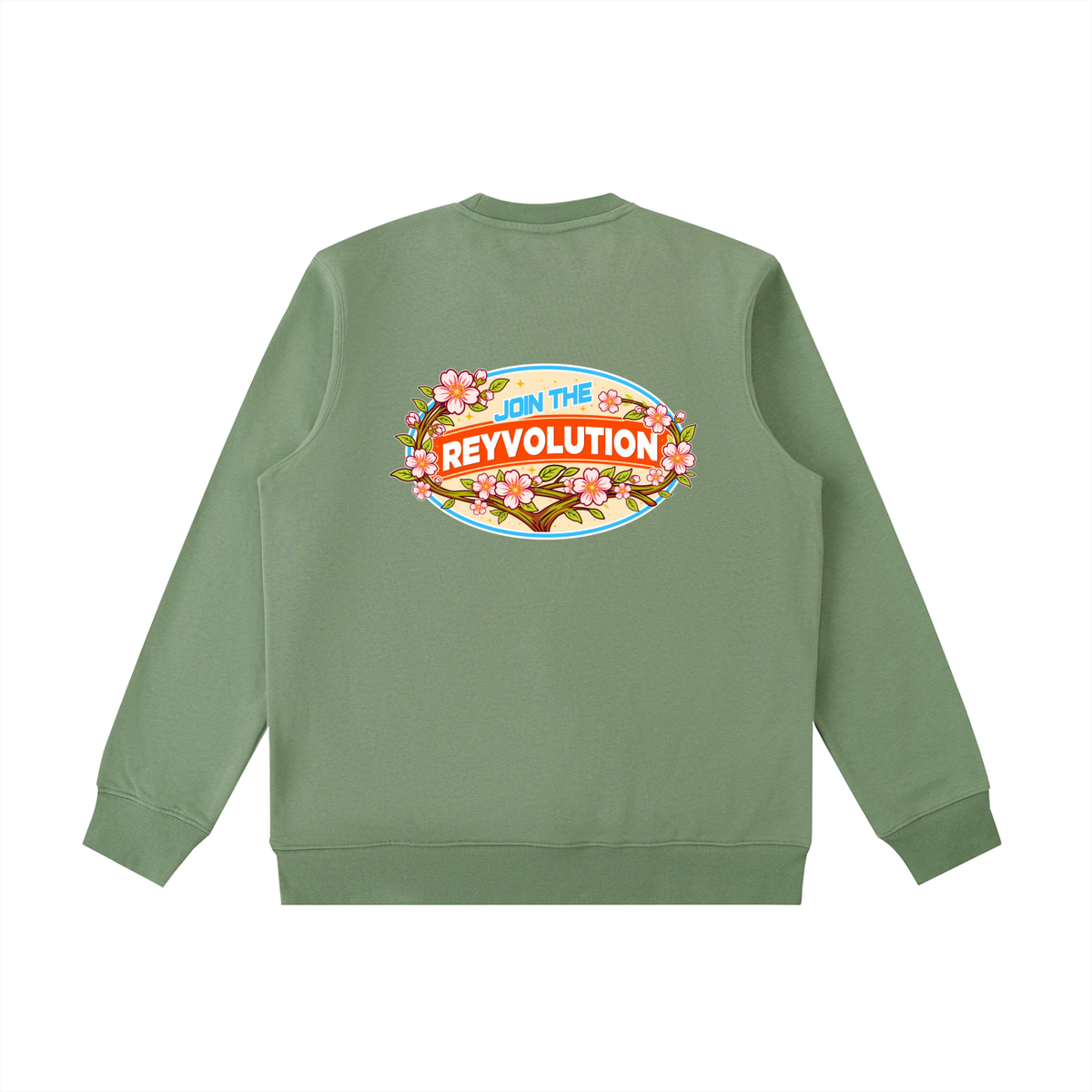 Reyvolution Cherry Blossom Essential Heavyweight Crewneck  Sweatshirt