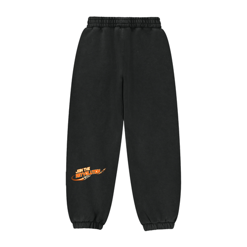 Black Reyvolution Fleeced Jogger Sweatpants